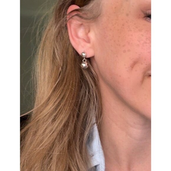 RARE Tiffany & Co. Paloma Picasso Campanitas Bell Drop Dangle Earrings Silver - Picture 4 of 10